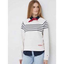 Tommy Hilfiger bavlněná mikina dámská béžová vzorovaná