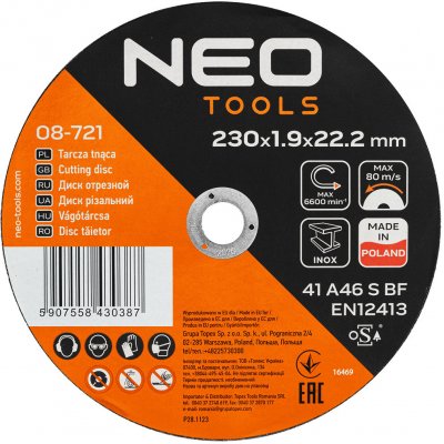 Neo Tools Řezné kotouče 230 x 1,9 x 22,2 mm PL 08-721 25 ks – Zboží Dáma
