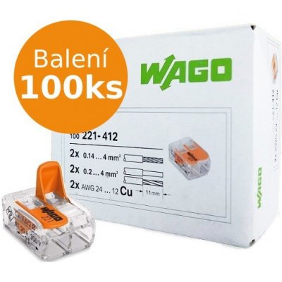 WAGO svorek s páčkou mini 221-412 – Zboží Mobilmania