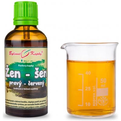 Bylinné kapky Žen-šen pravý červený tinktura 50 ml – Hledejceny.cz