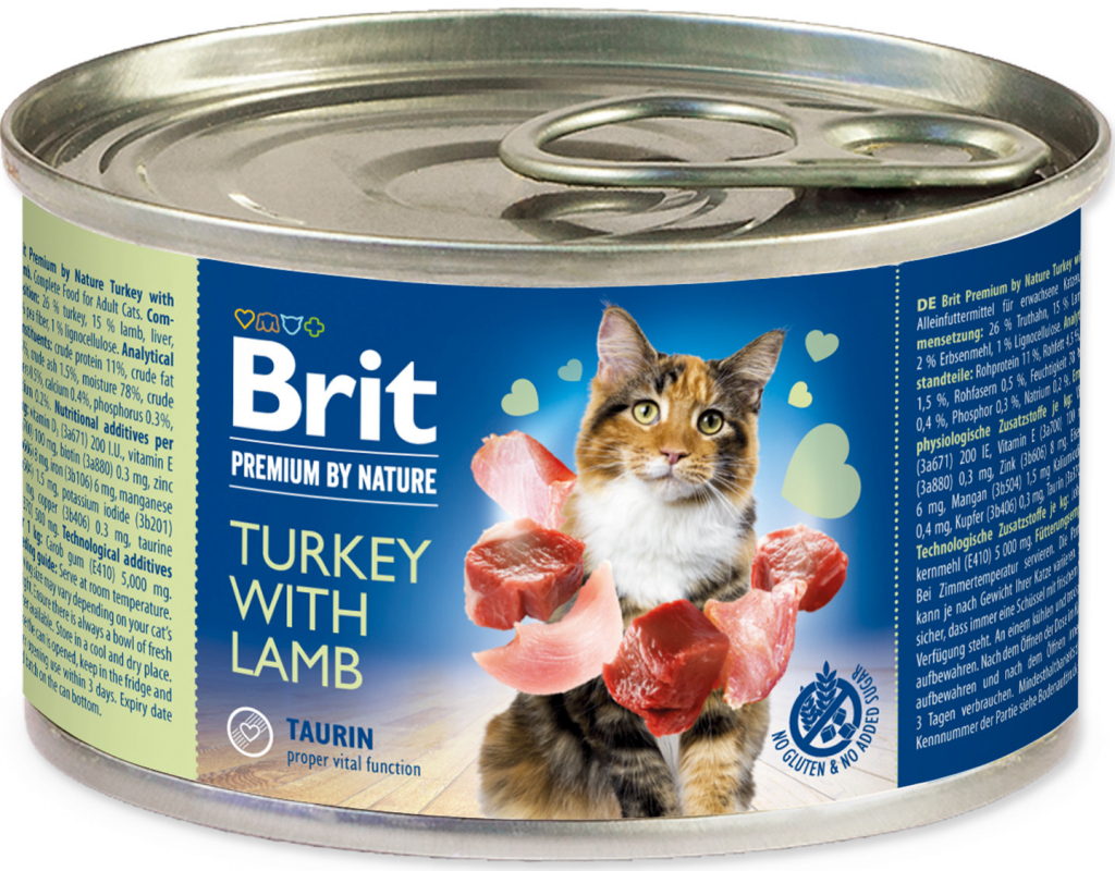 Brit Premium by Nature Cat Turkey with Lamb 0,2 kg