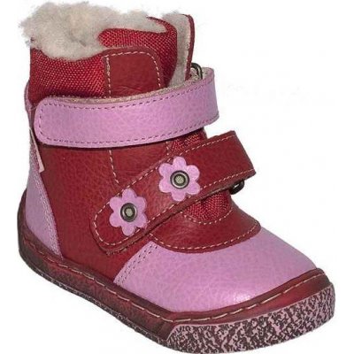 Pegres 1702 dětské zimní boty na suchý zip růžovo-červená – Zboží Mobilmania