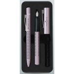 Faber Castell 201533 Grip dárková sada plnícího a kuličkového pera perleťová 3 ks – Zboží Živě