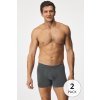 Boxerky, trenky, slipy Voxx 2 Pack Boxerky Bamboo Seamless tmavěšedá