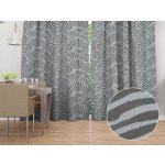 Biante bavlna závěs Sandra SA-805 Velký šedý abstraktní listový vzor 150x220 cm – Hledejceny.cz