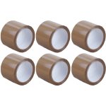 IDEAL BOX Lepicí páska 75 mm / 66 m, hnědá, 6 ks – Sleviste.cz