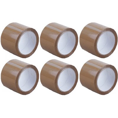 IDEAL BOX Lepicí páska 75 mm / 66 m, hnědá, 6 ks – Sleviste.cz