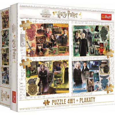 TREFL Puzzle Harry Potter 4v1 158454 – Zboží Dáma