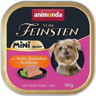 Animonda Vom Feinsten Mini Senior kuře králík bazalka 100 g – Sleviste.cz