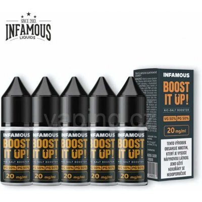 Infamous SALT MTL Booster 50/50 20mg 5x10ml – Zboží Mobilmania