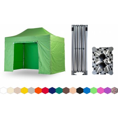 TENTino BIG HEXAGON 3x4,5 m 13A SVĚTLE ZELENÁ – Hledejceny.cz