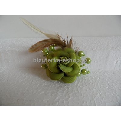 Bizuterka-eshop.cz květ zelený BZ-03372 – Zboží Dáma