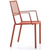 Zahradní židle a křeslo Fast Hliníkové stohovatelné jídelní křeslo Easy, 54x56x81 cm, lakovaný hliník powder grey