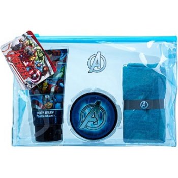 Marvel Avengers sprchový gel 75 ml + gel na vlasy 75 ml + houba + etue dárková sada