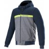 Bunda na motorku Alpinestars CHROME STREET HOODIE modro-šedo-žlutá