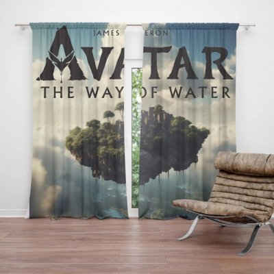 Sablio Závěs Avatar The Way of Water Létající město: 2ks 140x250cm – Hledejceny.cz