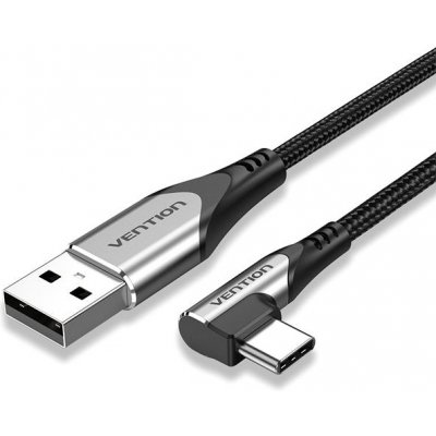 Vention COEHH Type-C (USB-C) 90° USB 2.0 Cotton, 2m, šedý – Zboží Mobilmania