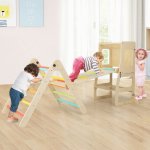 Costway Učící věž + Piklerové trojúhelník Montessori sada 7v1 pastel – Zboží Mobilmania