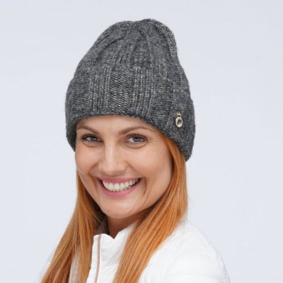 Krumlovanka dámská pletená čepice beanie s lurexem béžová – Zboží Mobilmania
