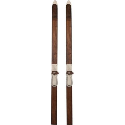 Hnědá antik dřevěná dekorace lyže Ski Vintage - 8*7*140 cm - Clayre & Eef – Hledejceny.cz