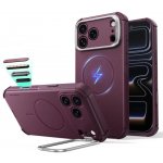 ESR Cyber Tough Kickstand MagSafe kryt pro iPhone 17 Pro Max / 18 Pro Max, tmavě vínový – Zboží Mobilmania