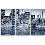 Sablio Obraz - 3-dílný Noční New York - 120x80 cm – Hledejceny.cz
