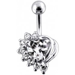 Šperky4U stříbrný piercing do pupíku BP01155-CC