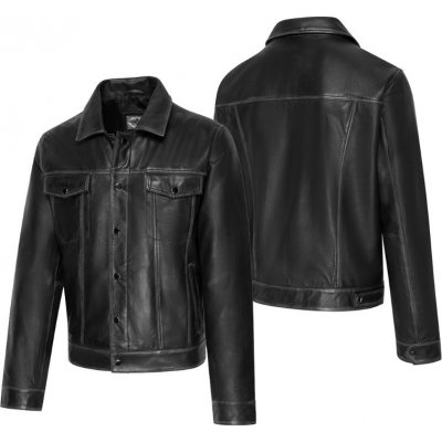 Stars & Stripes Bunda kožená Cedric Stars & Stripes pánská černá – Zboží Dáma