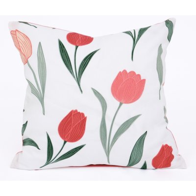 MKLuzkoviny.cz bavlna Renforcé Květy tulipánů červené 40 x 40 cm – Hledejceny.cz