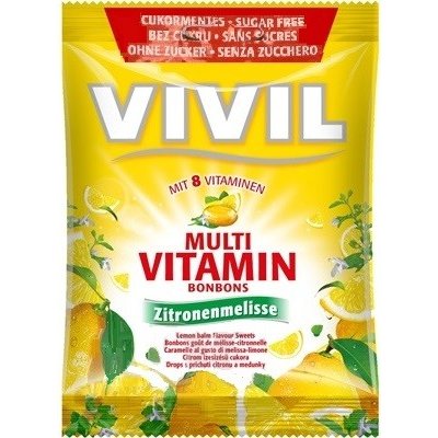 Vivil Multivitamin drops bez cukru citrón a meduňka 8 vitamínů 60 g – Zboží Mobilmania