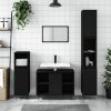 Koupelnový nábytek Nábytek XL Koupelnová skříňka černá 30 x 30 x 100 cm kompozitní dřevo