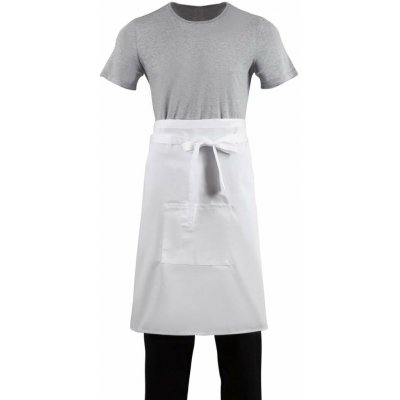 Whites Chefs Clothing Zástěra Bistro 100 x 70 cm polybavlna Černá – Hledejceny.cz
