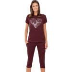 Italian Fashion Hosta krátký rukáv 3/4 kalhoty bordo – Sleviste.cz