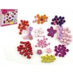 Korálky dřevo 72ks 20cm na dřevěném stojánku – Sleviste.cz