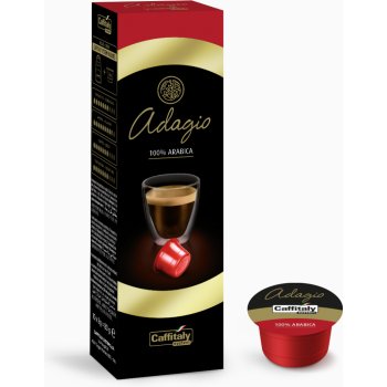 Caffitaly Kapsle 100% arabica Premium Adagio 10 kusů