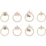 MIMI & LULA Gumičky do vlasů Celeste Unicorn – set 8 ks, růžová barva, textil – Zboží Mobilmania