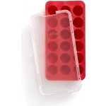 Lékué Silikonová forma na led Round Ice Cube Tray 18 kostek červená – Zboží Dáma