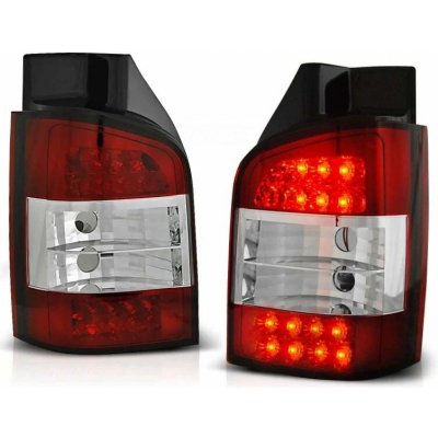 Zadní světla VW T5 03-09 zad.výklopné dveře - krystal/červené LED – Hledejceny.cz