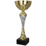 Kovový pohár Zlato-stříbrný 26 cm 10 cm – Zboží Dáma