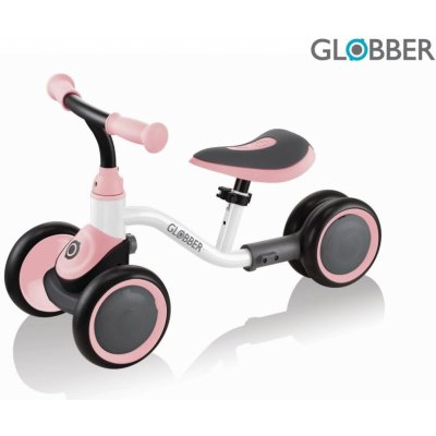 Globber Learning Bike bílé pastel růžové