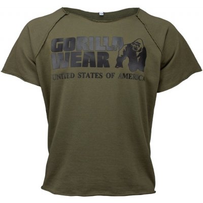 Gorilla Wear pánské tričko s krátkým rukávem Classic Work Out Top Army Green