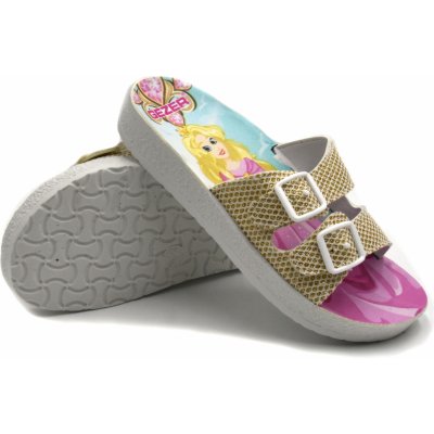 Dětské pantofle GEZER PRINCEZNA zlaté – Sleviste.cz