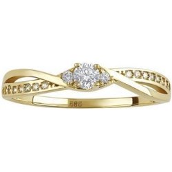 SILVEGO Zlatý prsten Ellen s Brilliance Zirconia Y velikost obvod 60