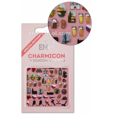E.Mi Charmicon 3D Silicone Stickers Czech 2 samolepka – Zboží Dáma