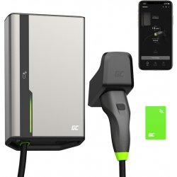 Green Cell GC HabuDen Wallbox 22kW 32A NFC 7,5m Kabel Type 2 Smart EV nabíjecí stanice pro elektromobily s Green Cell App Bluetooth a WiFi připojením