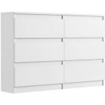 Framire Úzká komoda se zásuvkami bílá 120 x 30 cm Modern R120 – Zboží Mobilmania