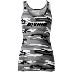 Diving nápis potápěč dámské Maskáčové tílko Šedý maskáč – Zboží Mobilmania