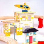 Aga4Kids Dřevěná vláčkodráha 108 dílů na baterie – Zboží Dáma