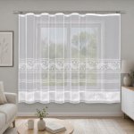 Dekorační žakárová záclona s řasící páskou EDGAR 160 bílá 300x160 cm MyBestHome – Hledejceny.cz