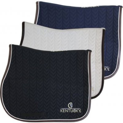 Kentucky Podsedlová dečka LEATHER FISHBONE tm.modrá – Zboží Mobilmania